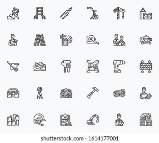 set of construction construction icon Vetor