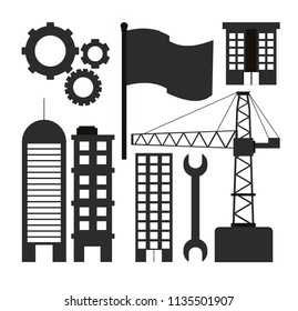 Set of construction icons