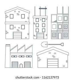 Set of construction icons