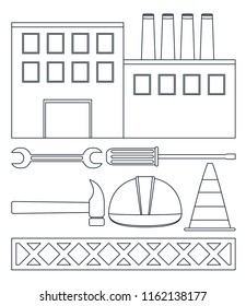 Set of construction icons