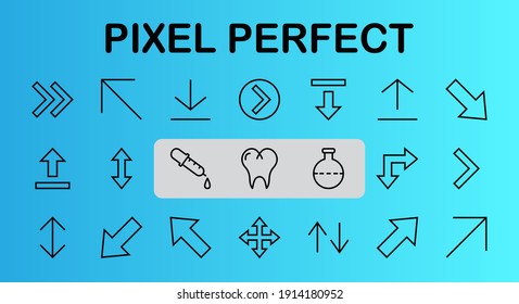 Set of construction icons, simple vector line icons:  continuation, directly, to the right, Editable stroke. 480x480, On a white background, Vector illustration.