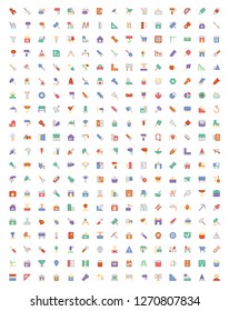 Set of Construction Related Flat Icons