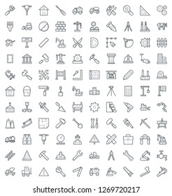 Conjunto de iconos relacionados con la construcción