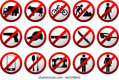 Set of Construction sign warning  and symbol vector