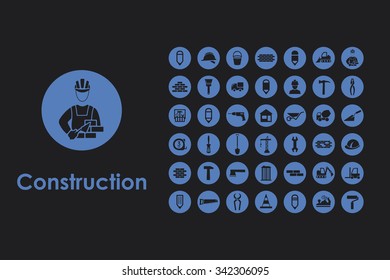 It is a set of construction simple web icons