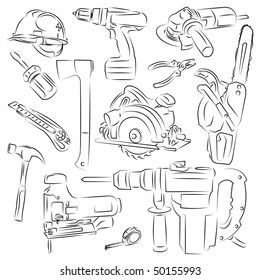 set of construction tools