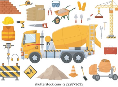 Set of construction tools element