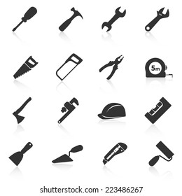 Set of construction tools icons. Vector illustration