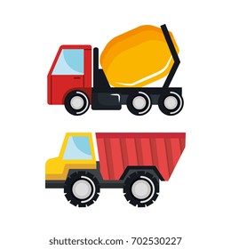 set construction vehicle transport work machine