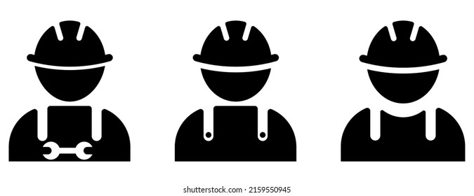 Set of construction worker icon. Symbol for your website design, logo, app, UI. Vector illustration, EPS10