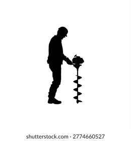 Set of construction workers silhouettes isolated vector illustration. silhouettes of working builder