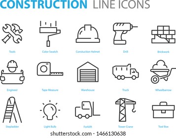 Set Of Constuction Icons, Engineer, Builder