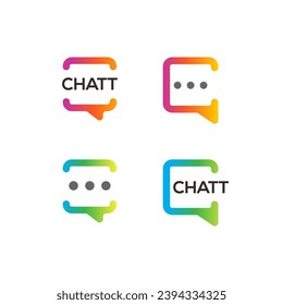 Concepto de diseño del logotipo del chat de Consult, diseño del logotipo de Business