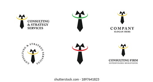 set consulting and strategy services logo design with modern, vintage, and incorporate styles. construction service logo design.  