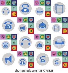 Set of contact  icon, eps 10