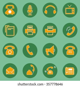 Set of contact  icon, eps 10