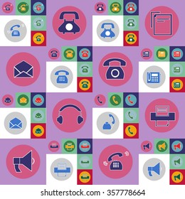 Set of contact  icon, eps 10