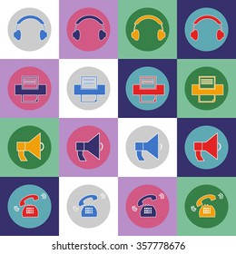 Set of contact  icon, eps 10