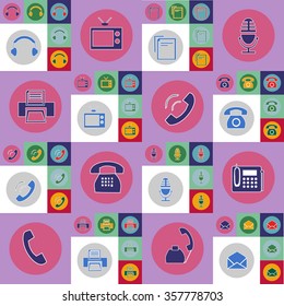 Set of contact  icon, eps 10
