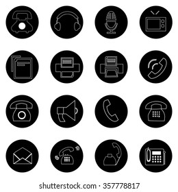 Set of contact  icon, eps 10