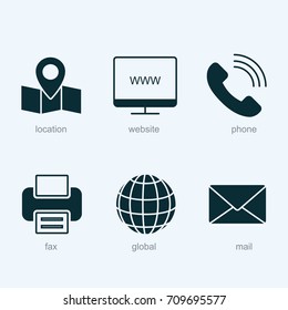 Set Of Contact Icons