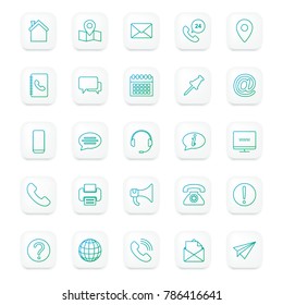 Set Of Contact Icons