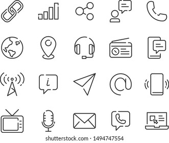 Set Contact Icons Address Phone Mail Stock Vector (royalty Free 