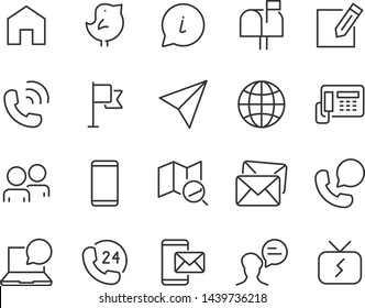 set of contact icons, such as support, mobile, phone, address, talk, call center