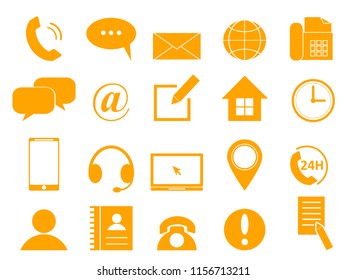 Set of contact information icons. Contact information icon. isolated information icons vector 