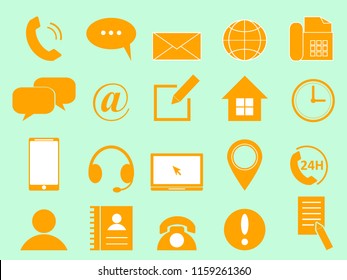 Set of contact information icons. Contact information icon. isolated information icons vector 
