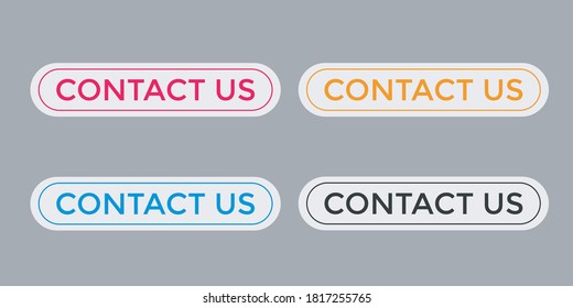 conjunto de botones de contacto con nosotros, póngase en contacto con nosotros, señalizaciones, póngase en contacto con nosotros iconos vector