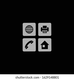 Set of contact us icons. Web icon set