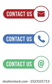 Set of contact us icons. Web icon set. Contact information icons for business cards