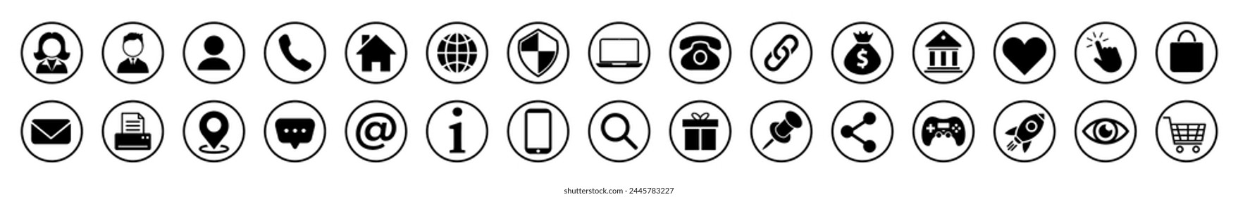 Set of Contact and web icons.Connect Icons.Contact us icon set.Contact and Communication Icons.Set of Communication icon. Vector
