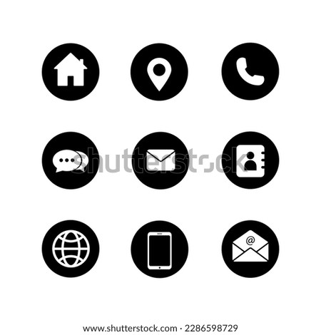 Set of contacts icon symbol. Vector illustration.