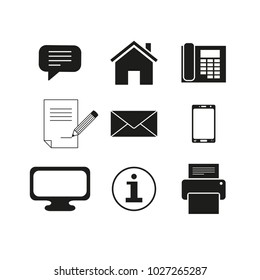 Set of contacts message icons