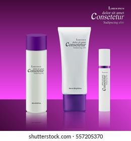 set of containers for cosmetics 