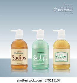 set of containers for cosmetics. Vector Illustration