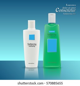 set of containers for cosmetics. Vector Illustration