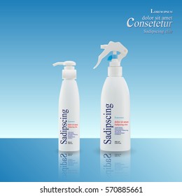 set of containers for cosmetics. Vector Illustration