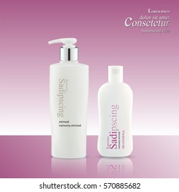 conjunto de recipientes para cosméticos. Ilustración vectorial