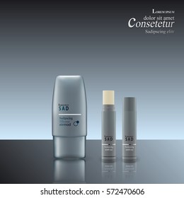set of containers for cosmetics. Vector Illustration