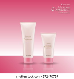 set of containers for cosmetics. Vector Illustration
