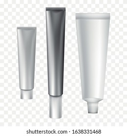 Set of containers for pasta and cream. Container. Tube. Cosmetic product. Clipart for beauty salons and spa cosmetics business.