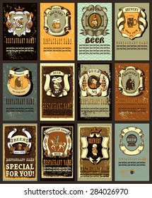  Set contains images of beer labels design with different  beer signs.