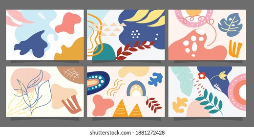 Set of contemporary abstract background collection. 