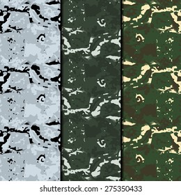 Set Contemporary Camouflage Tiles Uniform Patterns Stock Vector ...