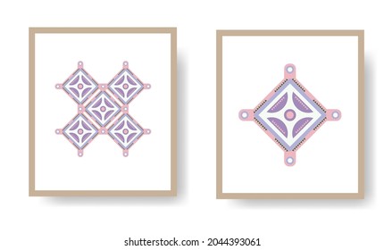 Conjunto de patrones tribales contemporáneos en diseño de estilo étnico para papel, cubierta, tela, decoración interior y otros usuarios. Patrón sin foco. Ilustración vectorial.