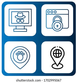 Set of content icons. Such as Webpage, Placeholder , content icons