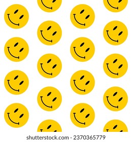 Set stetig nahtlose lineare Muster dekorative Textur Gelbe goldene Happy Lächeln Lächeln Smiley Eyes Gesicht Emote Emoticon Logo Symbol Zeichen Sigil Symbol Emblem Vektor EPS PNG Transparent No 